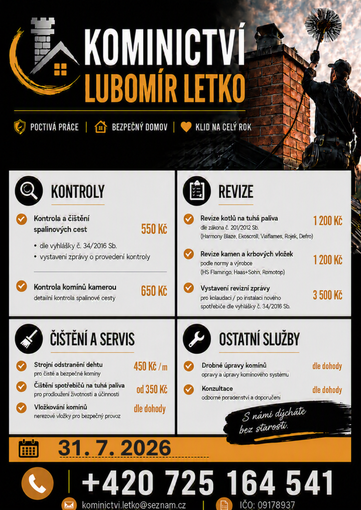 Kominické práce Letko