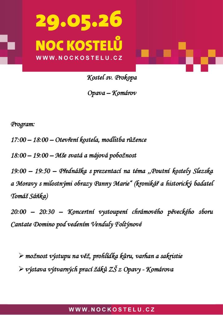 Noc kostelů 2026