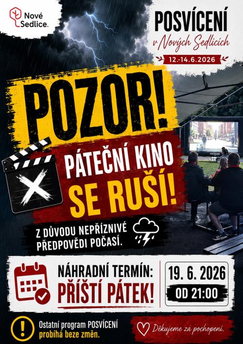 letní kino zrušeno