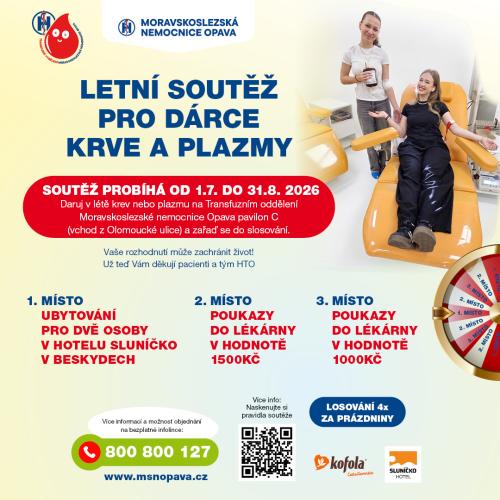 soutěž pro dárce krve a plazmy