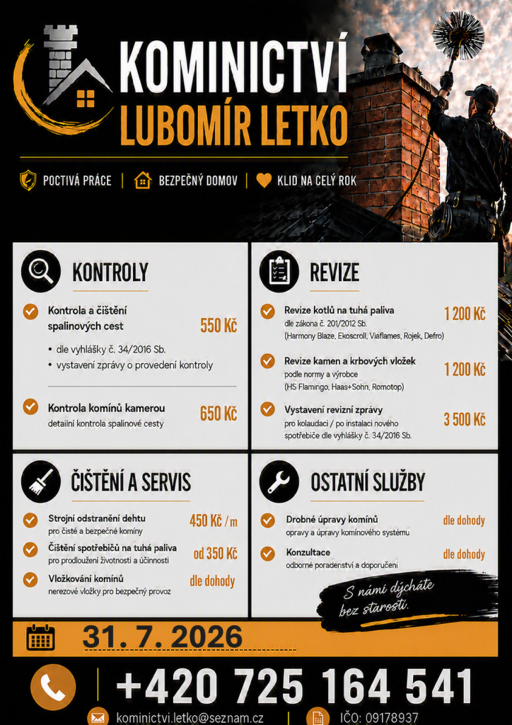 Kominické práce Letko